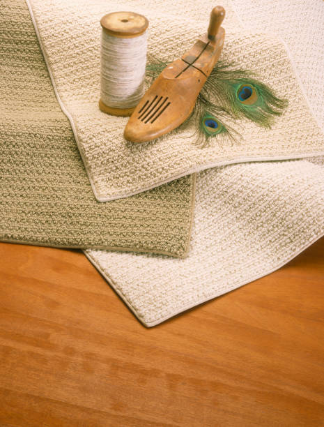 istock Carpet still life on mahogany wood. 92288855