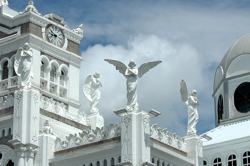 A detail of the Basilica de Nuestra Senora de Los Angeles, named for the Patron Saint of Costa Rica.