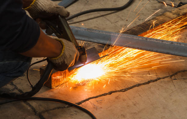 istock Manual Plasma Cutting Machine in Manufacturing Industry. 922890042