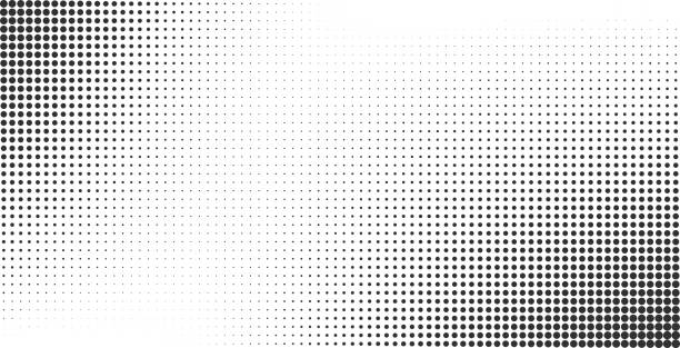 Halftone effect vector background Halftone effect vector background. Monochrome dotted gradient halftone textures stock illustrations