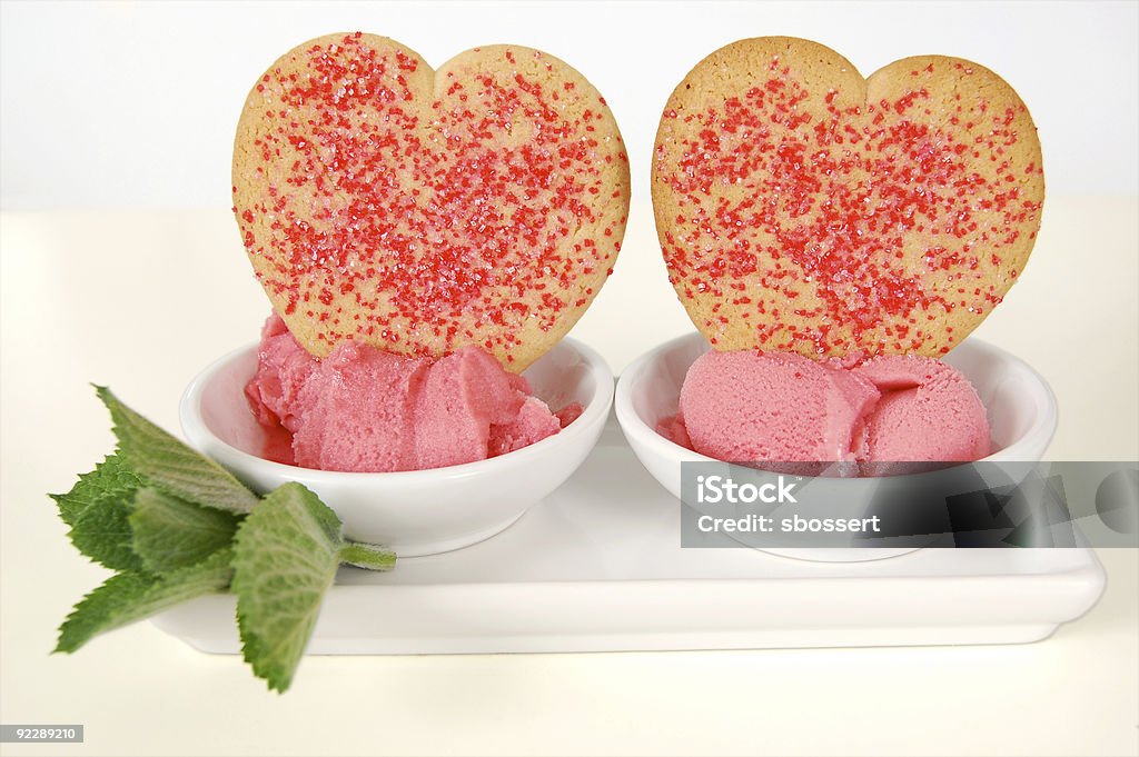 심장 쿠키 소르베 - 로열티 프리 아이스크림 스톡 사진