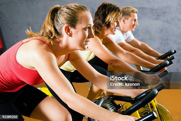 Bicycle In The Gym Stock Photo - Download Image Now - Bicycle, Cycling, Exercising