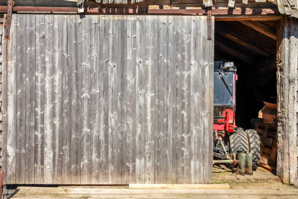 Old antique wood building exterior in ghost town in western USA. Useful as background.