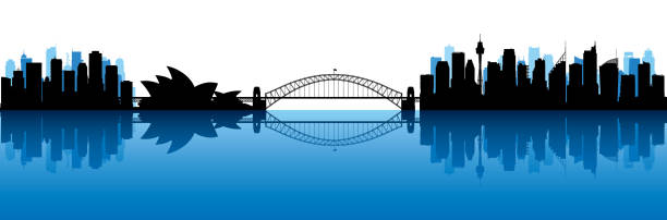 ilustrações de stock, clip art, desenhos animados e ícones de sydney (all buildings are moveable and complete) - australian culture scenics australia panoramic