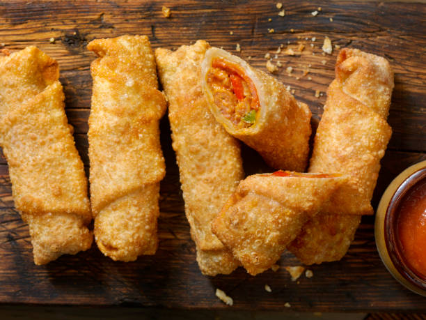 istock Pizza Egg Rolls with Sausage, Pepperoni and Peppers 922898822