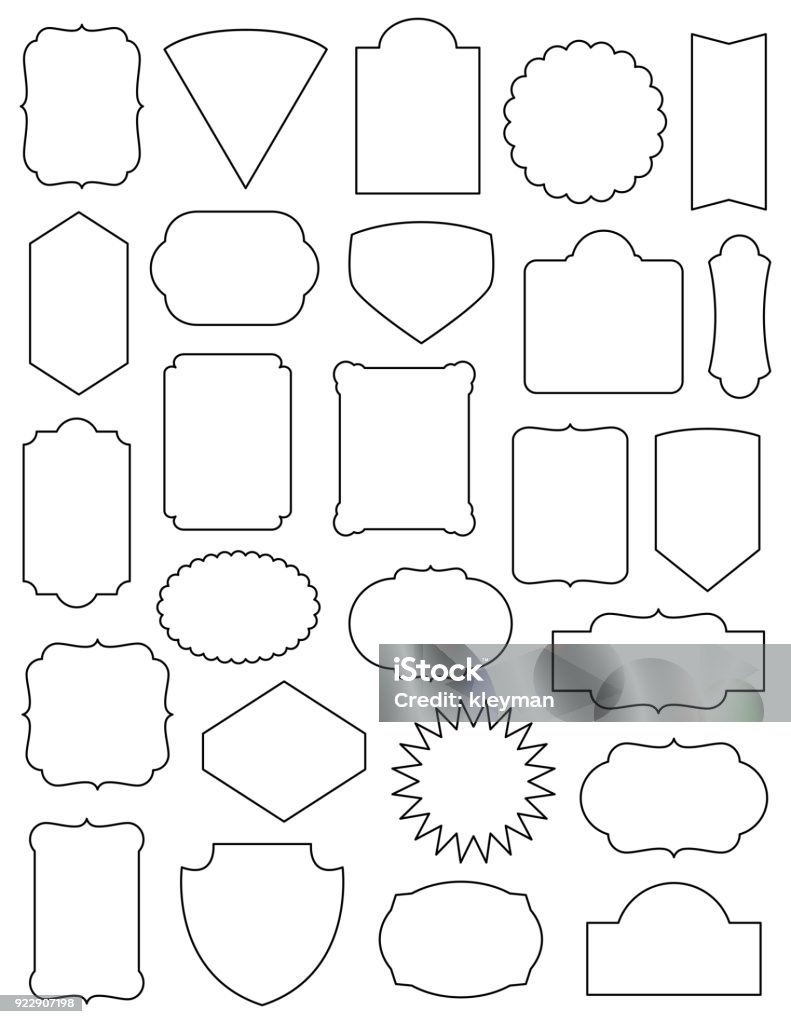 Classic Frames Set A Collection of frames in various shapes. Border - Frame stock vector