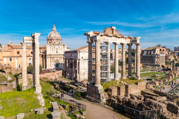 istock Rome's Roman Forum landmark ruins 922908026