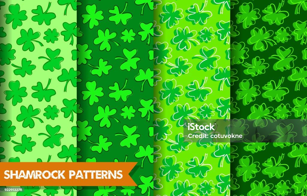 Shamrock Design Pattern Seamless Vector Shamrock Patterns Stock Illustration - Download Image ...
