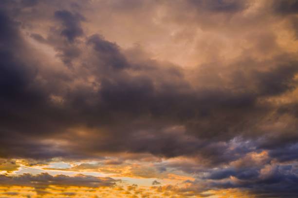 istock Dramatic Dark cloudy stormy sky in the evening 922913706