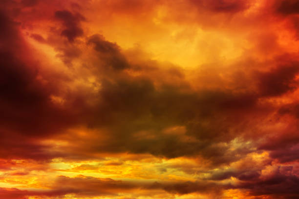 istock Dramatic Dark cloudy stormy sky in the evening 922917862