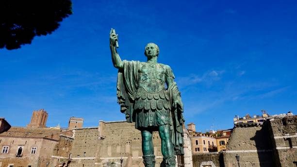 Roman Imperator Statue at Via del Fagutale, Rome