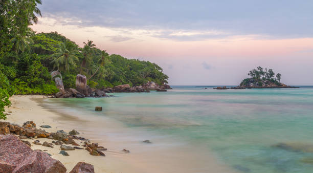 istock Anse Royale at sunset sandy beach on Mahe Seychelles 922922552