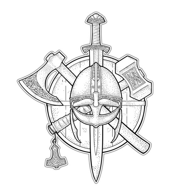 911 Sword And Shield Tattoos Illustrations & Clip Art - iStock