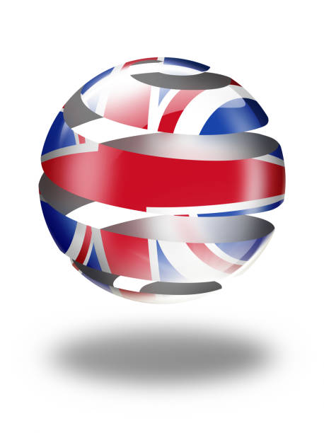 ilustraciones, imágenes clip art, dibujos animados e iconos de stock de esfera de reino unido botón con bandera británica aislado en blanco - insignia british flag coat of arms uk