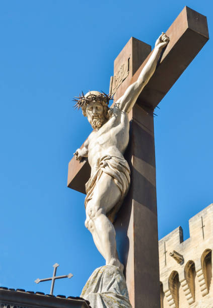 istock A statue of Jesus hanging from a cross 922943228