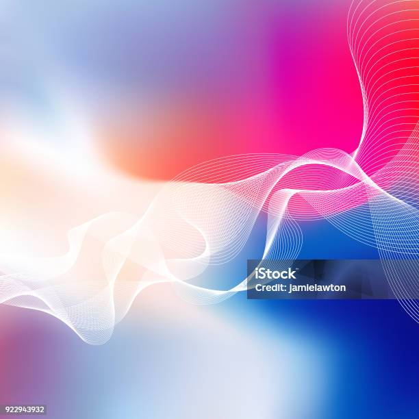 Abstract Flowing Lines Background Stock Illustration - Download Image Now - Wave Pattern, Abstract, Music