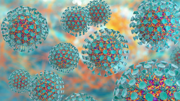 virus en primer plano - hepatitis virus fotografías e imágenes de stock