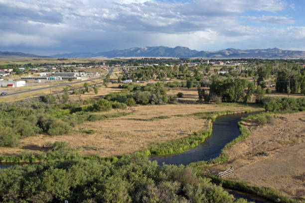 Missoula in July Missoula is located along the Clark Fork River, near its confluences with the Bitterroot and Blackfoot Rivers in western Montana and at the convergence of five mountain ranges. Thus it is often described as the "hub of five valleys". missoula stock pictures, royalty-free photos & images