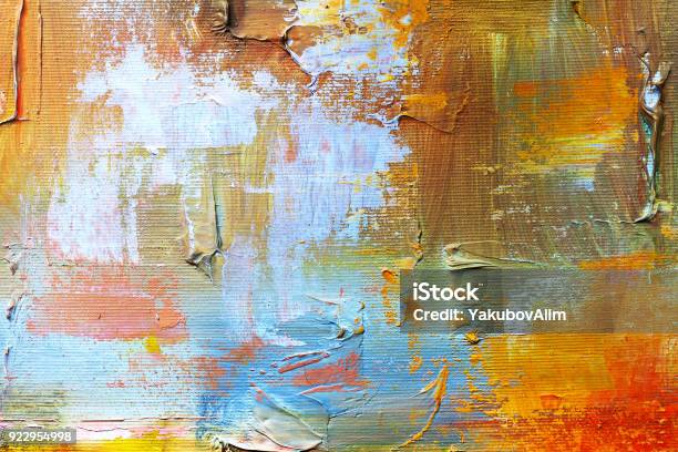 Abstract Oil Paint Texture On Canvas Background Stock Photo - Download Image Now - Abstract, Backgrounds, Art