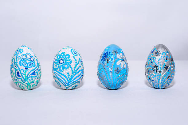 istock Easter eggs, hand-painted with acrylic paints, art 922957600