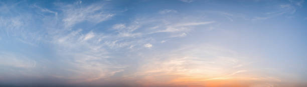 istock Panorama view of blue sky and cloud during sunset with dramatic sky background 922958164