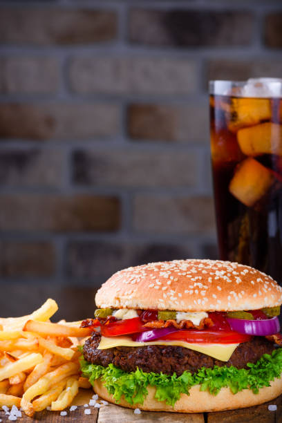 istock Hamburger with french fries and cola 922982646