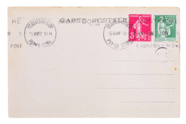istock Blank vintage yellowed postcard 922996138