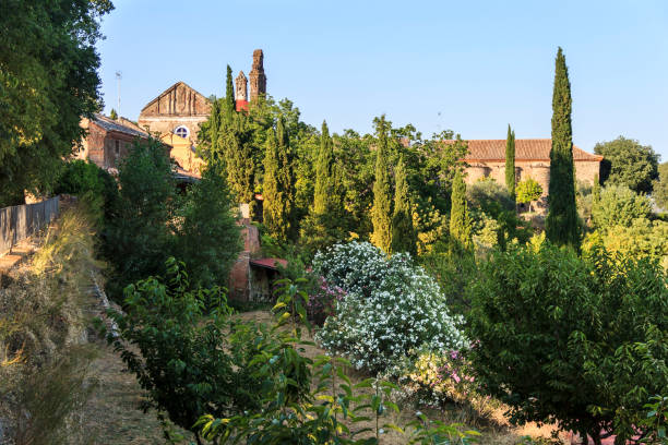 The Charterhouse of Cazalla de la Sierra. Sierra Norte de Sevilla. The Charterhouse of Cazalla de la Sierra. Sierra Norte de Sevilla. Old monastery. via verde spain stock pictures, royalty-free photos & images