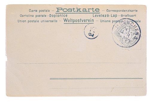 Gomel, Belarus - January 27, 2013: Mailing envelope. Mailing envelope with postage stamps dedicated to: Bird Monticola saxantia; Craftsman, circa 2012.