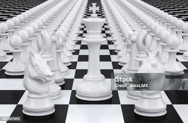 Schach Leader Konzept 3drendering Stockfoto und mehr Bilder von Bauer - Bauer, Dame - Schachfigur, Digital generiert