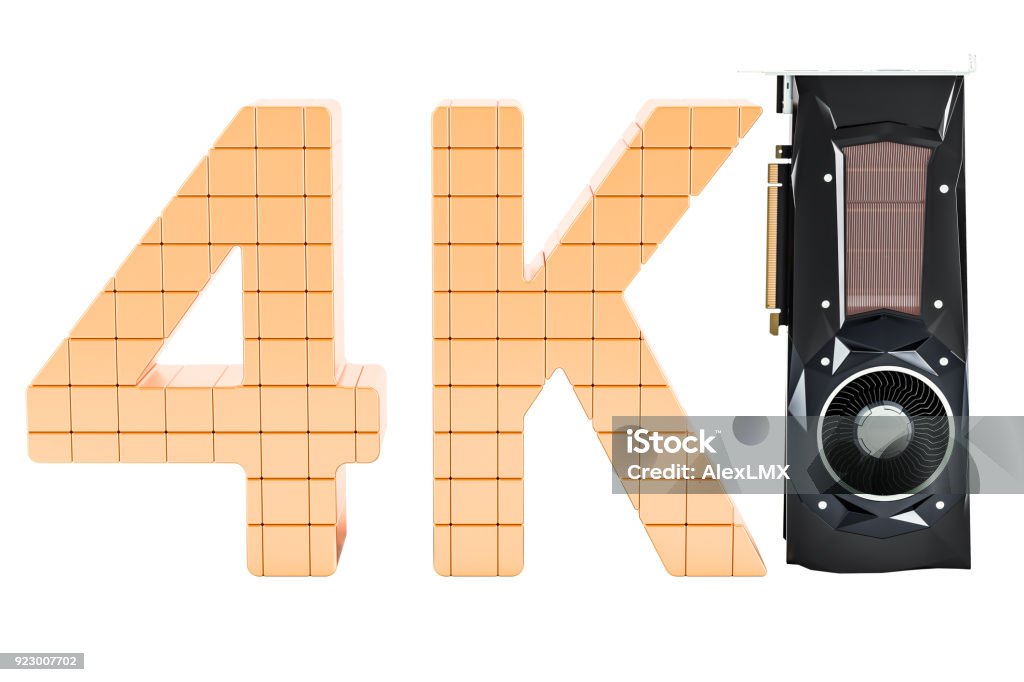 4 K 높은 해상도 컴퓨터 비디오 카드 Gpu 3d 렌더링에 고립 된 흰색 배경 0명에 대한 스톡 사진 및 기타 이미지 - 0명 ...