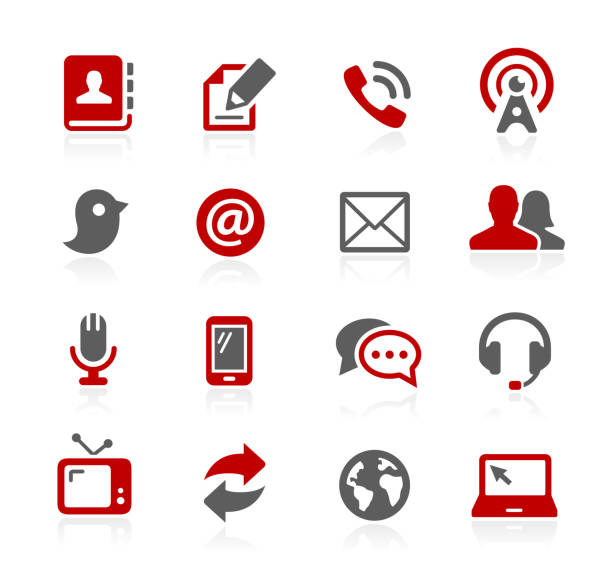 Communications Icons // Redico Series Vector icons for your web or print projects. address book stock illustrations