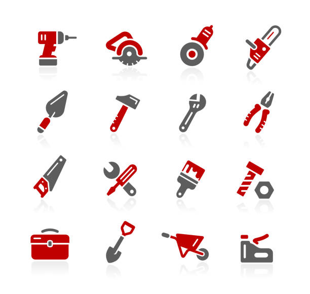 ilustraciones, imágenes clip art, dibujos animados e iconos de stock de herramientas iconos / / serie redico - pliers gardening equipment work tool equipment