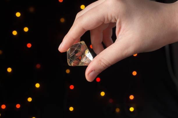 Fake diamond stone made with glass