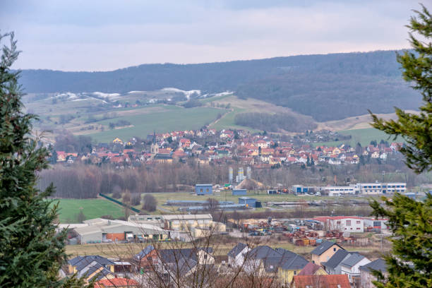 istock Village Kunitz from above near Jena 923017490