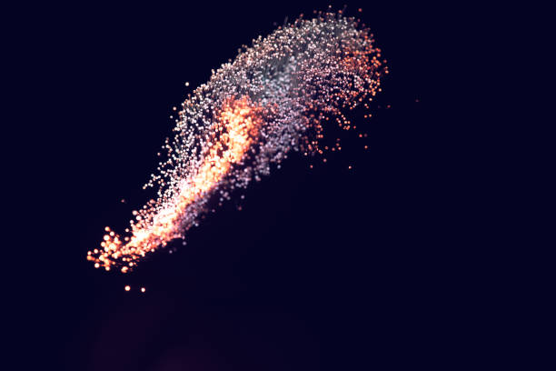 istock shiny fiber optics on dark background, looks like constellation in space 923018918