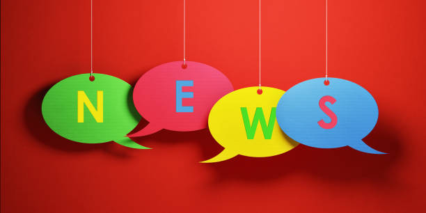 istock News Concept - Colorful Chat Bubbles Over Red Background 923023514