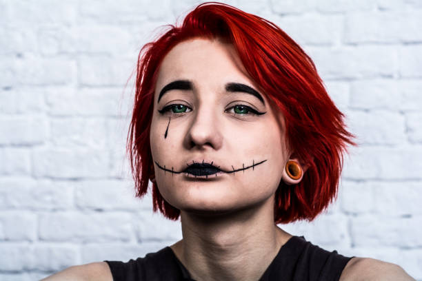 istock Girl with makeup on her face. 923032010