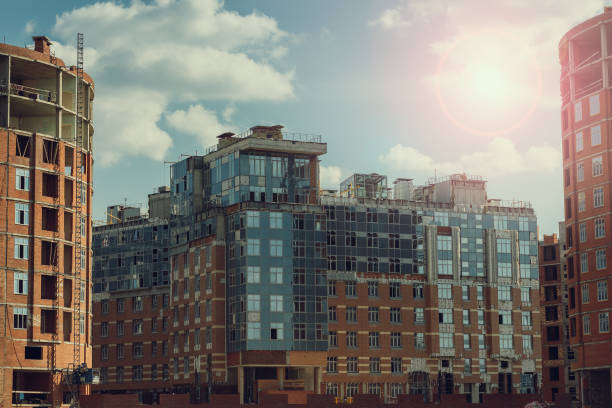 istock Construction site of residential quarter 923039368