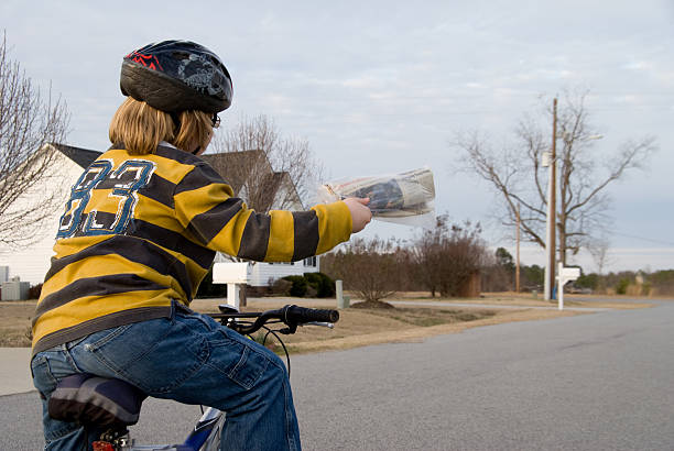 Newspaper Delivery stock photo