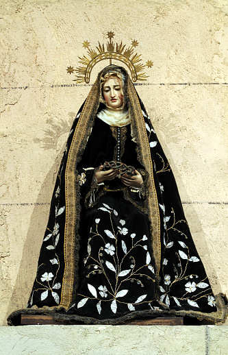 Catholic effigy, 18th or 19 th century in the Basilica Menor de San Francisco de Asis, Havana, Cuba.