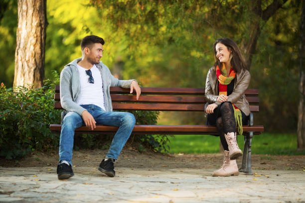 istock Young couple in park 923065288