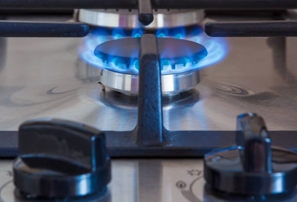 istock Close up of Gas Burner With Two Regulator Knobs. 923065984
