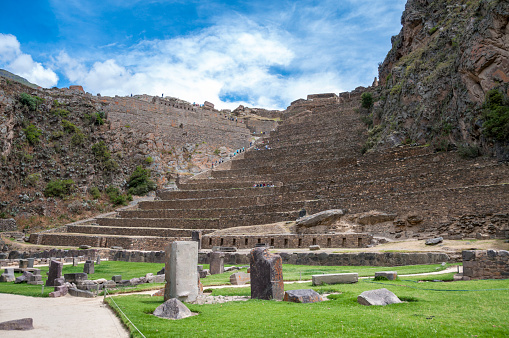 Ancient Inca Ruins Of Ollantaytambo In Peru