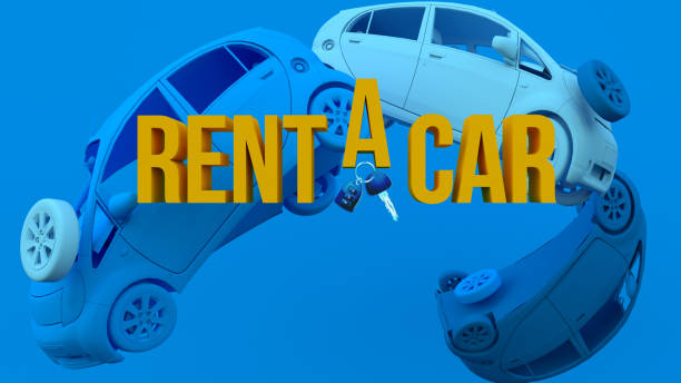 istock Rent a car poster 923082760