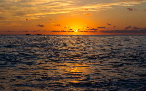 istock Amazing sea sunset, the sun, waves, clouds 923086436