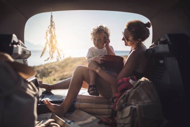 istock Mother and son on the summer road trip 923093506
