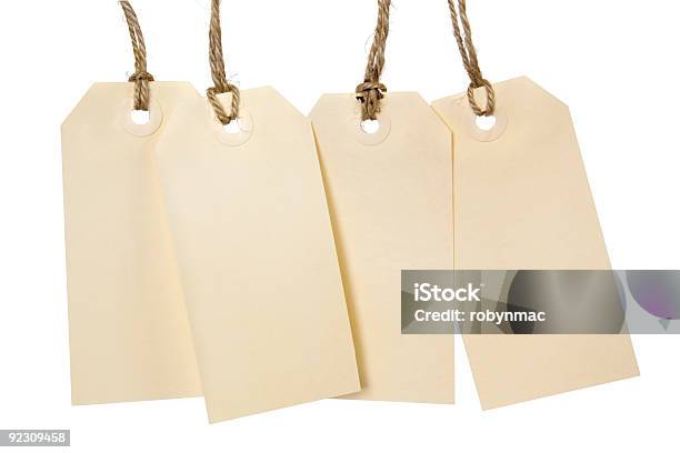 Blank Tags Stockfoto und mehr Bilder von Etikett - Etikett, Vier Gegenstände, Beige