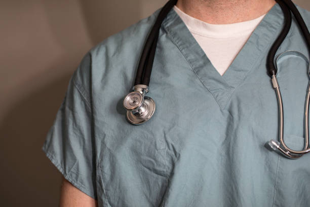 istock Doctor, Nurse, Or Surgeon With Scrubs And A Stethoscope 923100312
