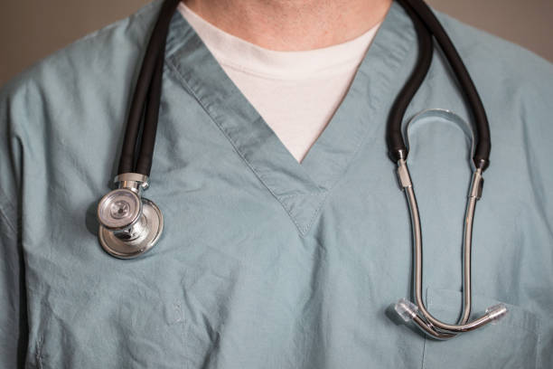istock Doctor, Nurse, Or Surgeon With Scrubs And A Stethoscope 923100362